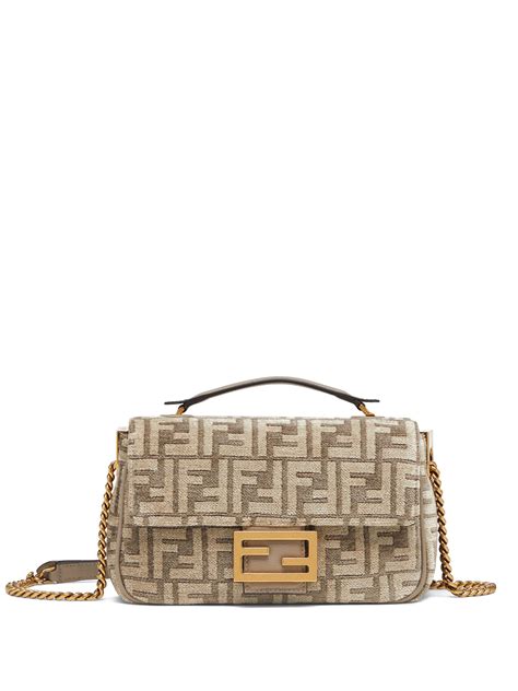 fendi chain bag gold|Fendi baguette chain midi.